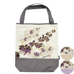 【ツインプロテクト】 Ki-Yan 胡蝶蘭カットワーク刺繍防撥水トートバッグ