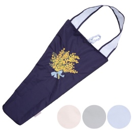 【ツインプロテクト】「繍画・アートトート」ミモザ刺繍防撥水フラワーバッグ