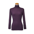 【天使の綿シフォン】ハイネック長袖（１重袖）パープルジェイド