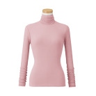 【天使の綿シフォン】ハイネック長袖（２重袖）イングリッシュローズ