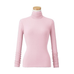 【天使の綿シフォン】ハイネック長袖（1重袖）サクラ