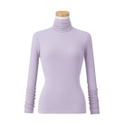 【天使の綿シフォン】ハイネック長袖（1重袖）ロイヤルラベンダー