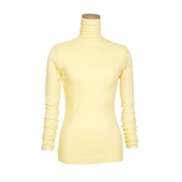 【天使の綿シフォン】ハイネック長袖（1重袖）ジンジャー