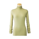 【天使の綿シフォン】ハイネック長袖（1重袖）アップルグリーン