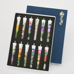 絵ろうそく　手書き　四季の花　３号