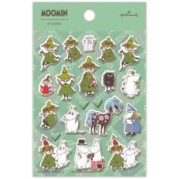 ムーミン グリーン Gift おくりものを届けに【ぷっくり素材シール／My little something】
