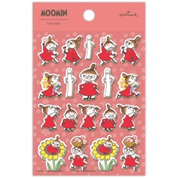 ムーミン レッド Flower お花をおくるよ【ぷっくり素材シール／My little something】