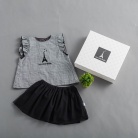 【mon cheri BeBe】チュニックスタイ＆チュールスカートセット［ギフトボックス付］