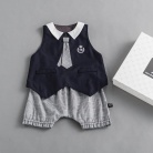 【mon cheri BeBe】ジャケット風スタイ&パンツセット(ギフトボックス付)