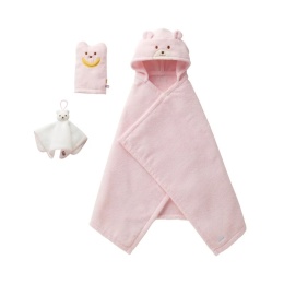 【ミキハウス】無撚糸バスポンチョセット〈BOX付き〉