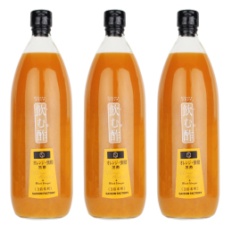 【セゾンファクトリー】飲む酢 オレンジ＋蜜柑（みかん）黒酢　3本セット