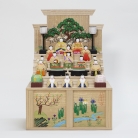 奈良一刀彫　神泉作　段飾雛　中