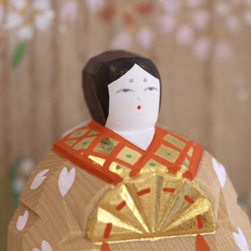 奈良一刀彫 神泉作 段飾雛 桜 小 - 福屋オンラインストア