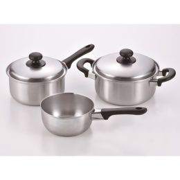 【燕三】IH対応 雪平鍋１６ｃｍ＆片手鍋１８ｃｍ＆両手鍋２０ｃｍ