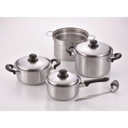 【燕三】IH対応 片手鍋１８ｃｍ＆両手鍋２０ｃｍ＆パスタポット２２ｃｍ（お玉付）