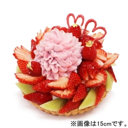 【カフェコムサ】母の日限定～いちごと白あんラズベリークリームの花束のケーキ～ 12cm