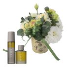 【madame tete】フラワーアレンジメント A・【THREE】エッセンシャルセンツ ヘアスタイリング セット