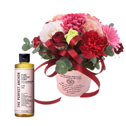 【madame tete】フラワーアレンジメント A・【ザ・パーフェクトアンカー】ピュア カスチールソープ#31 ローズ（236ml）セット