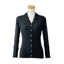 【天使の綿シフォン】２WAYカーディガン　ブラック