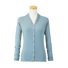 【天使の綿シフォン】２WAYカーディガン　セイジグリーン