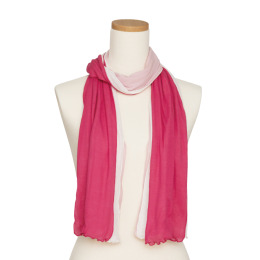 【天使の綿シフォン】3色ストール　フーシャピンク×ミルク×サクラ