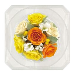 【アートプリントジャパン】ボトルフラワー/カットガラスM