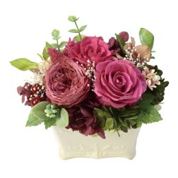 【アートプリントジャパン】プリザーブドフラワー/アイボリーベースM