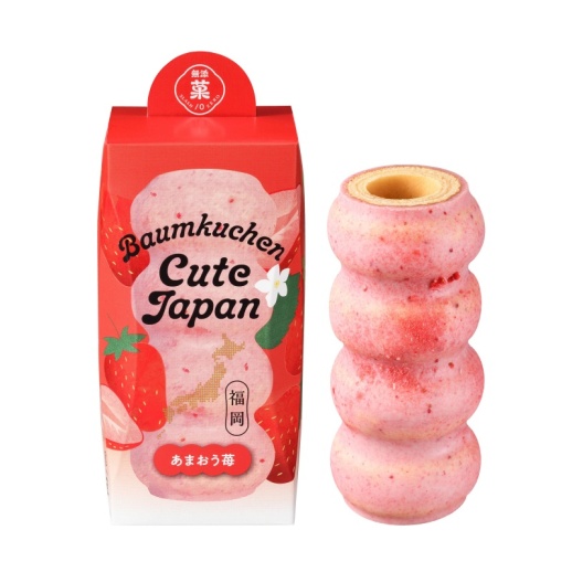 【ユーハイム】バウムクーヘンキュートジャパン（あまおう苺）