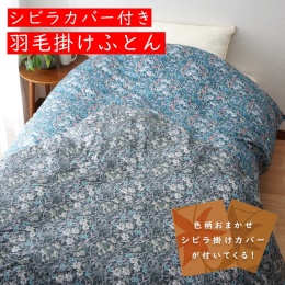 【大津コーポレーション】2層式羽毛ふとん　シビラ綿カバー付　※12月18日以降順次お届け