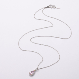 K18WGモルガナイトペンダント