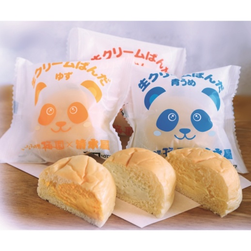 【いなみの里梅園】生クリームぱんだセット