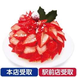 【カフェコムサ】福岡県産いちご「あまおう」のケーキ