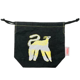 【グリーティングライフ】刺繍巾着 いきもの