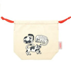 【グリーティングライフ】刺繍巾着 ネコ