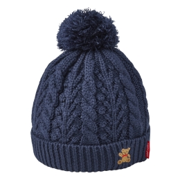 ミキハウスベア　ニットフード　紺