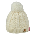 ミキハウスベア　ニットフード　アイボリー