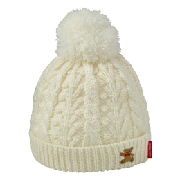 ミキハウスベア　ニットフード　アイボリー