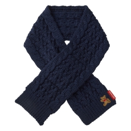 ミキハウスベア　マフラー　紺