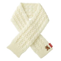 ミキハウスベア　マフラー　アイボリー