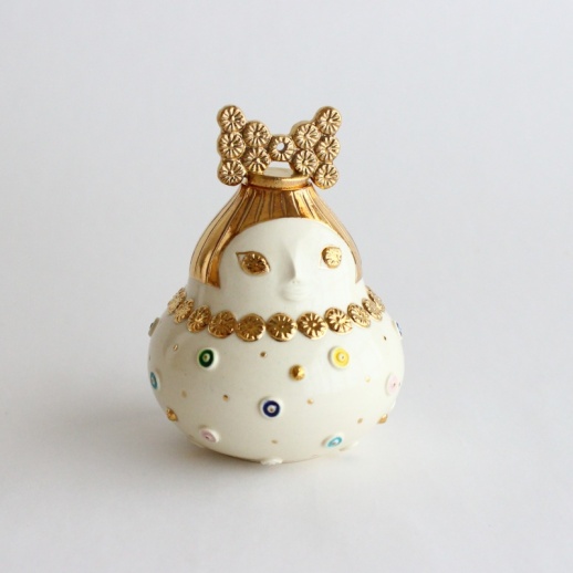 渡邉陽子　飾蓋付小壺　タマネギガールGALAXY